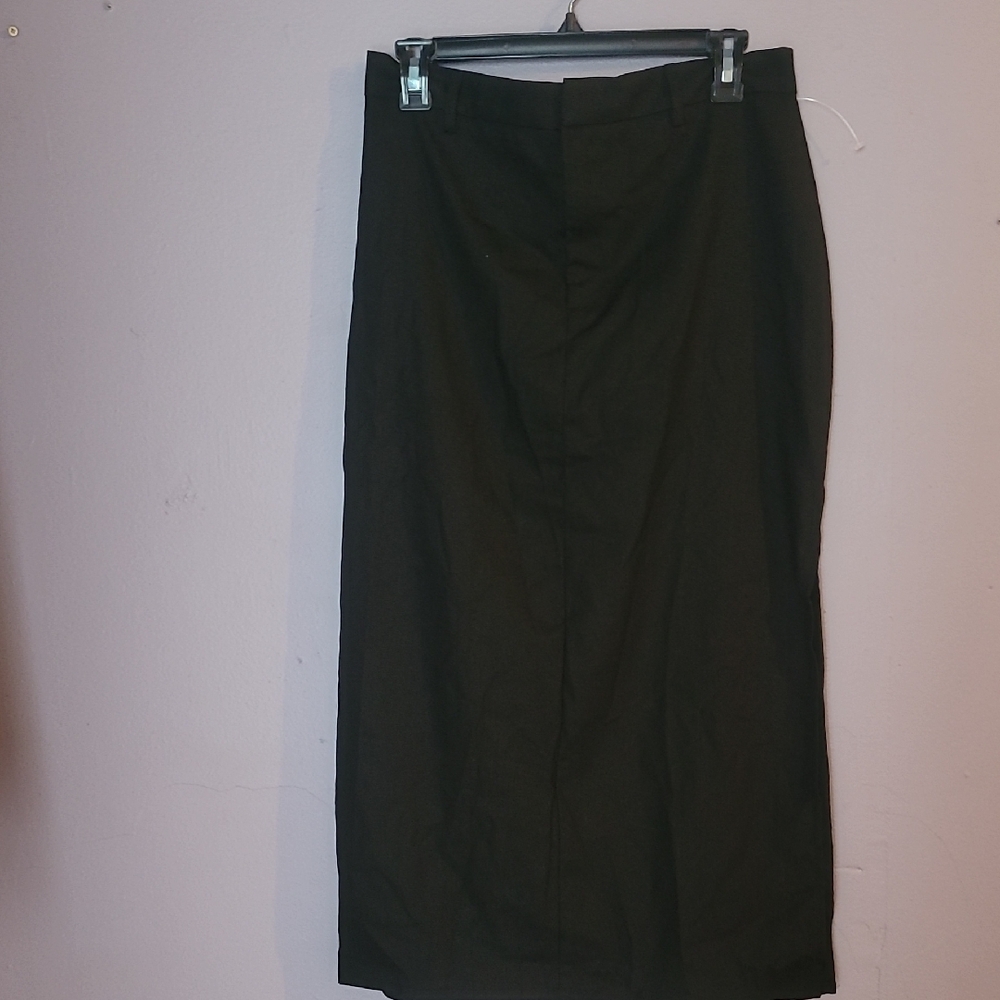Cider Black Midi Pencil Skirt for Cocktail